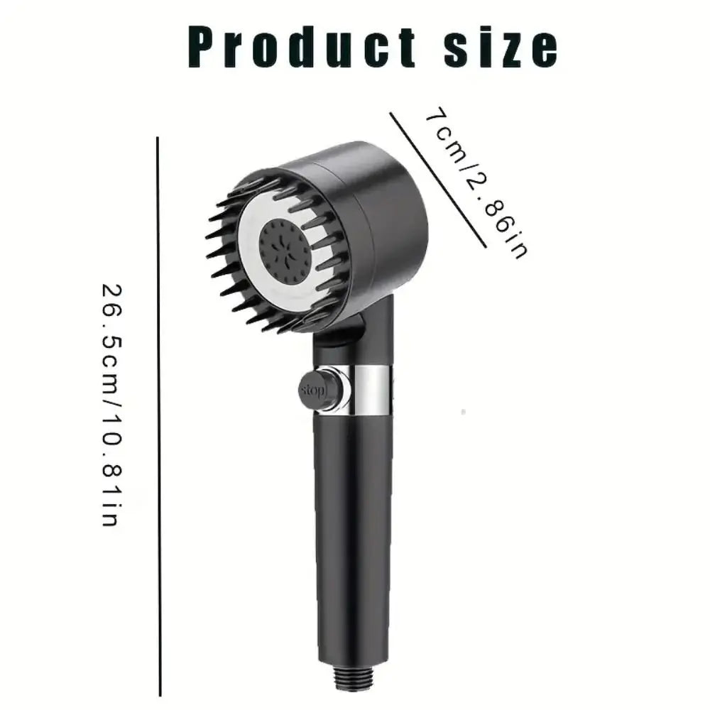 Pressurized Handheld Round Massage Shower Head
