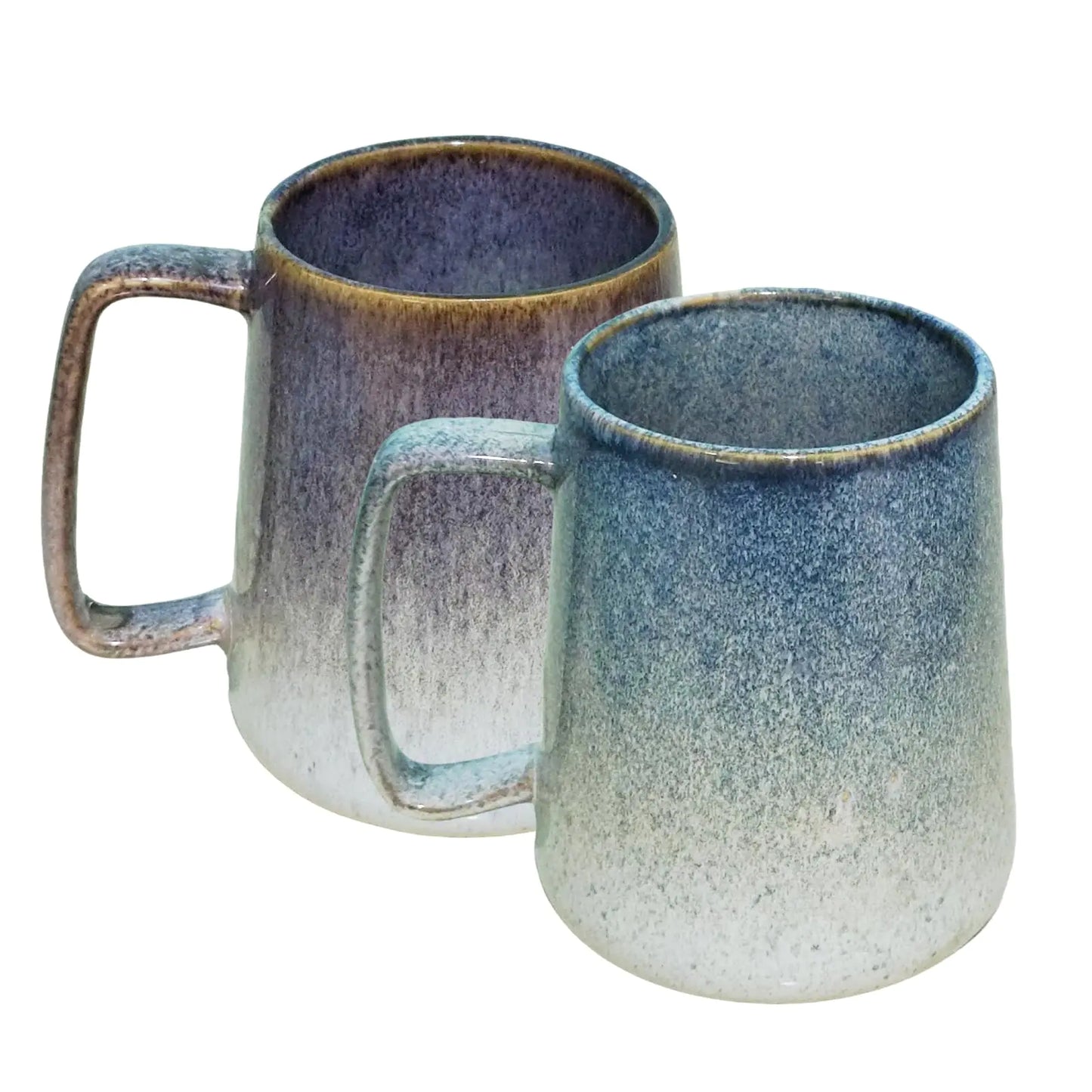 Extra Large Tall Coffee Mugs with Handle - Set of 2 24 oz Ceramic Dishwasher & Microwave Safe Unique Kiln Change Design