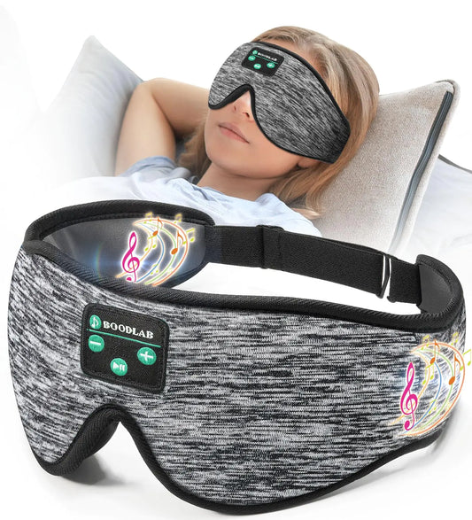 Sleep Mask with Bluetooth Headphones Boodlab Bluetooth Eye Mask for Sleeping Washable Sleeping Headphones Cool Tech Gadgets Unique Gift for Valentines Fathers Mothers Day Birthday Christmas