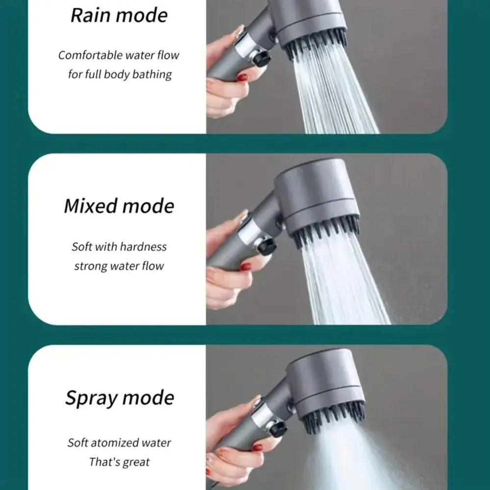 Pressurized Handheld Round Massage Shower Head