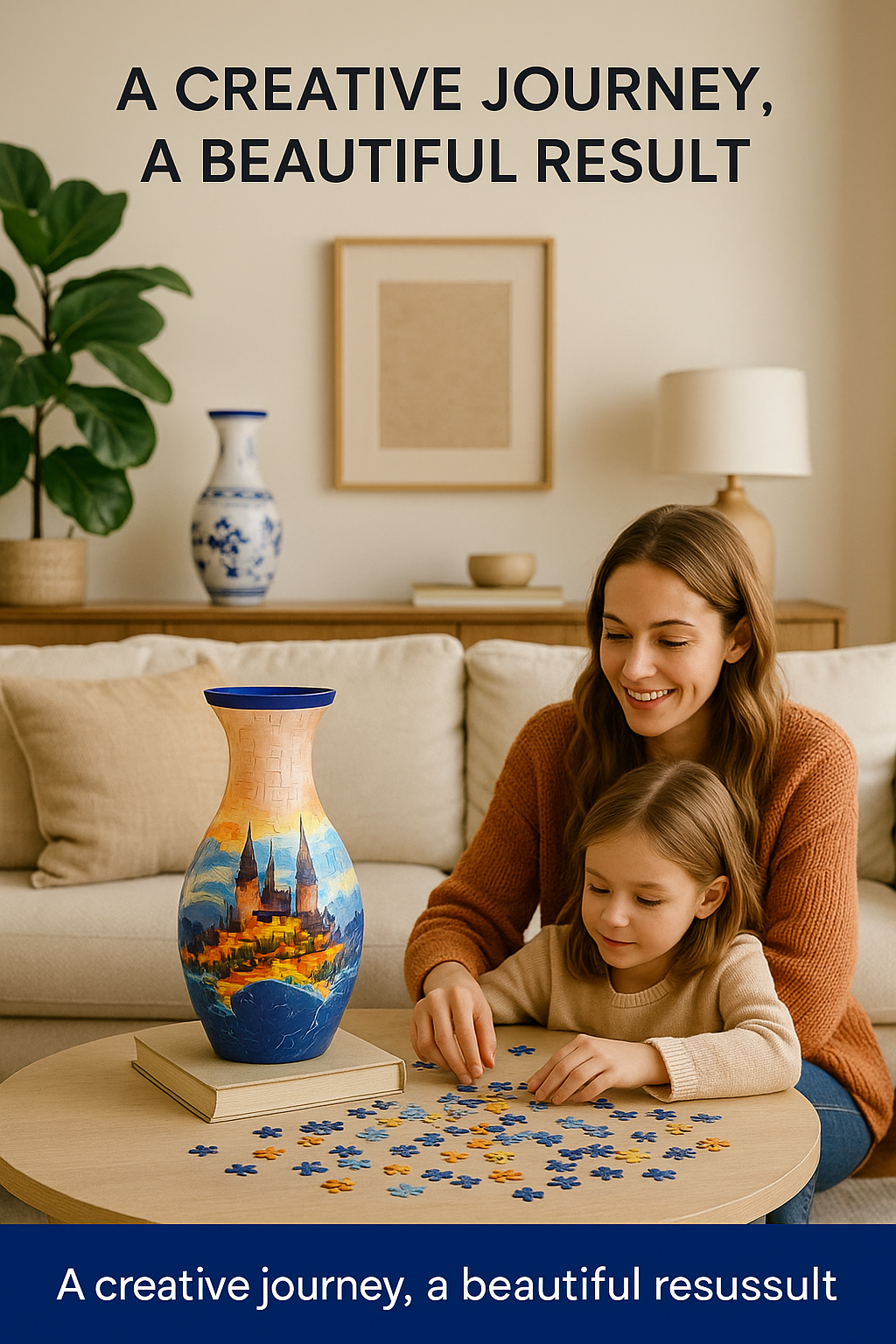 3D Puzzle Vase - DIY Living Room Decoration