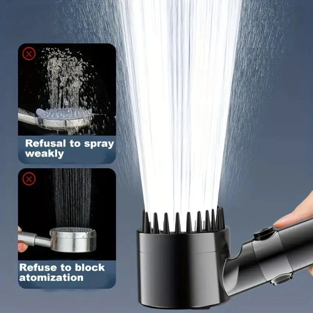 Pressurized Handheld Round Massage Shower Head