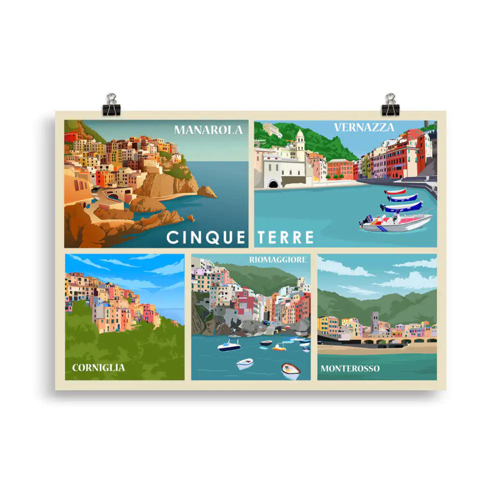 Cinque Terre Italy 5 Lands No2 Poster