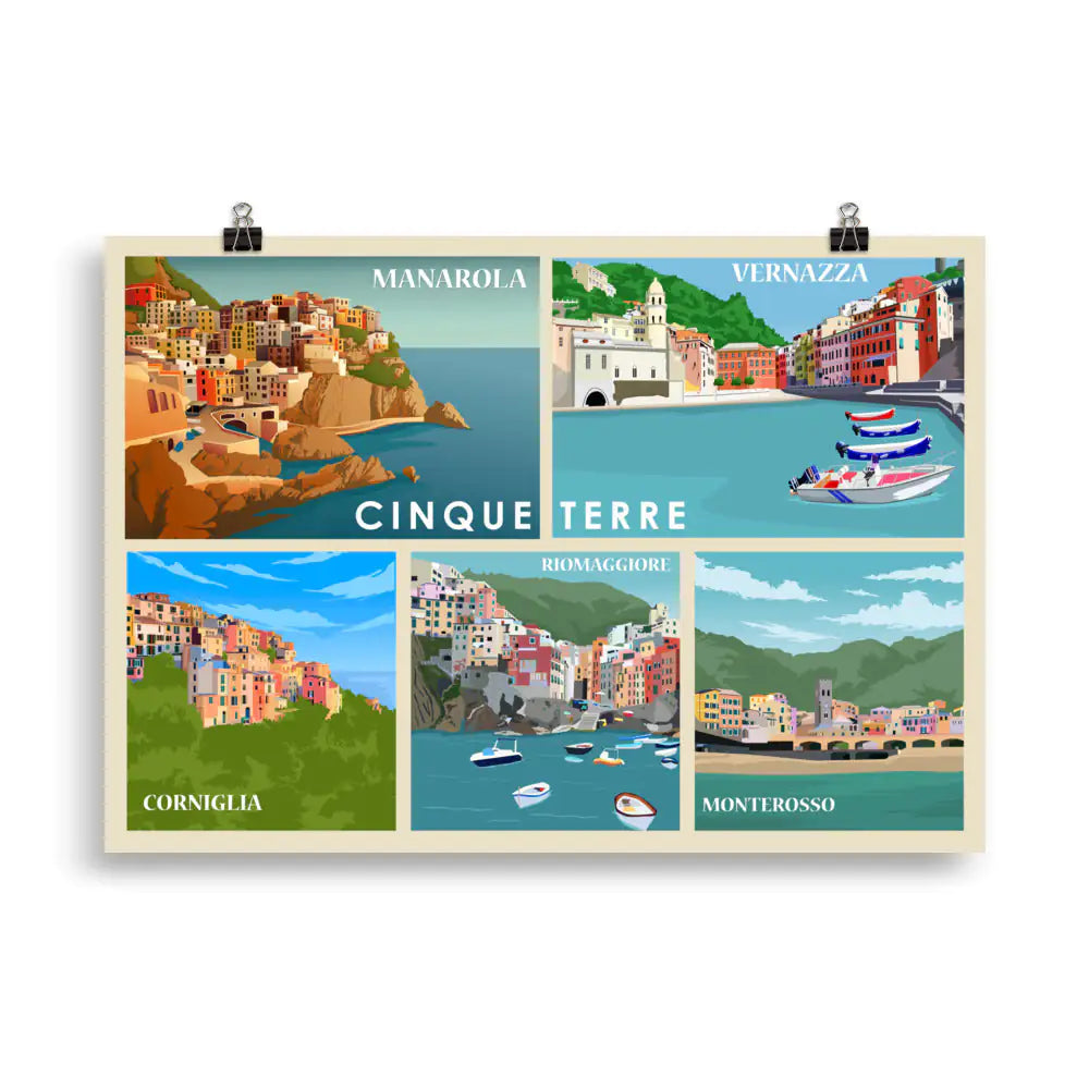 Cinque Terre Italy 5 Lands No2 Poster