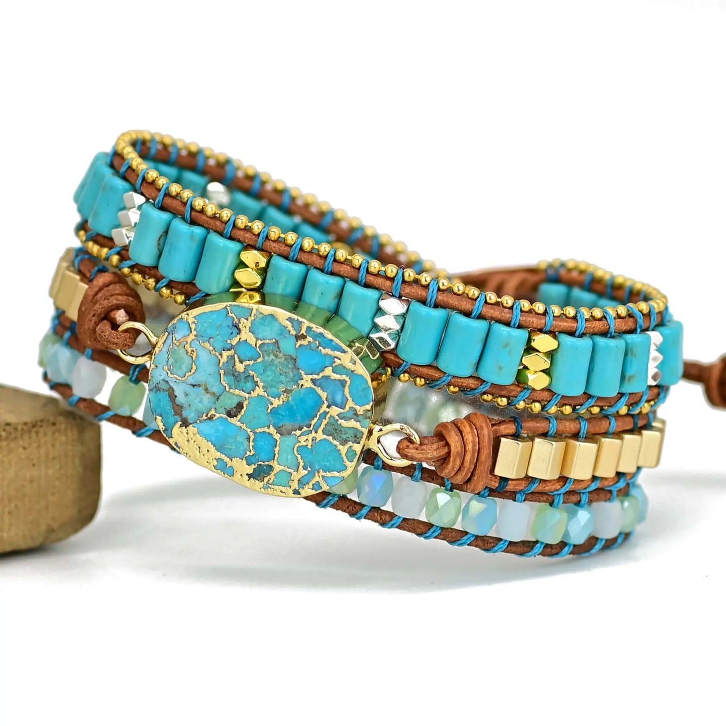 Bohemian Turquoise Bracelet - Unique Gift Idea