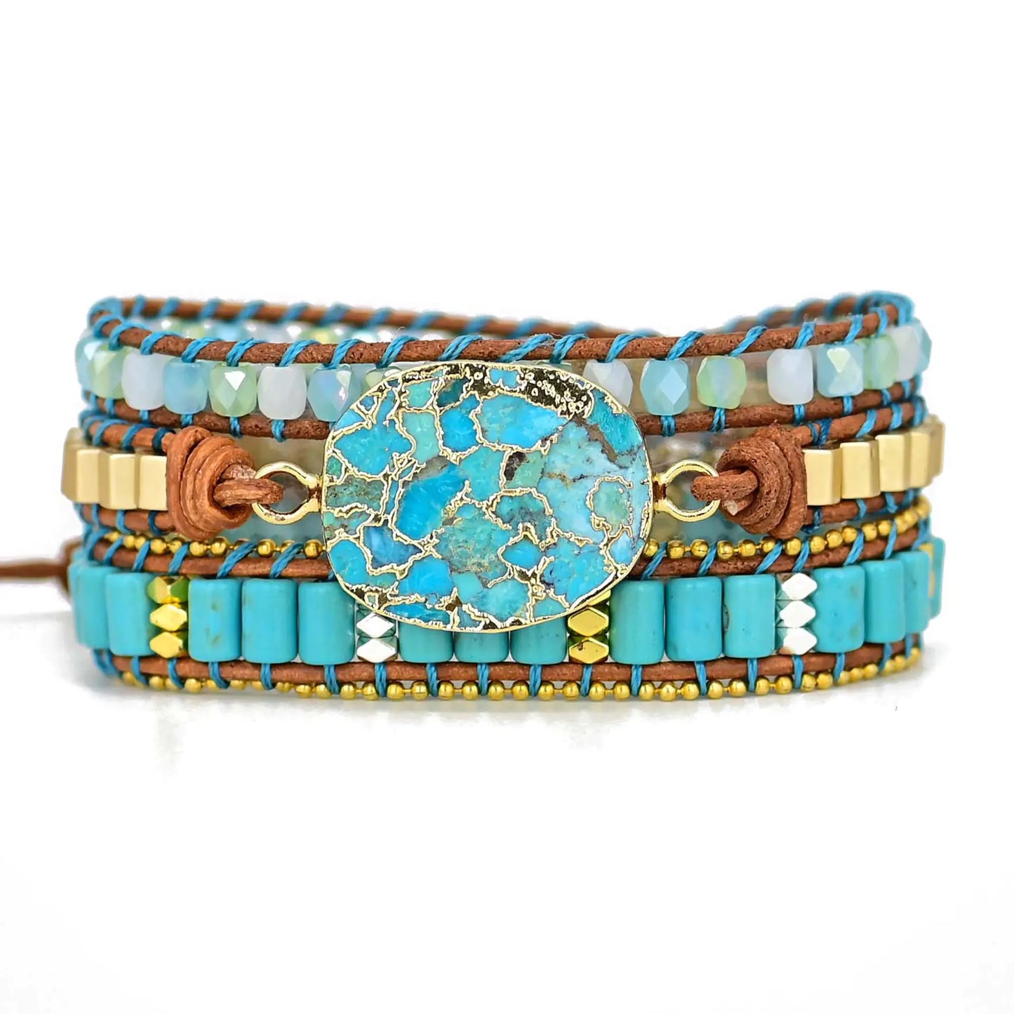 Bohemian Turquoise Bracelet - Unique Gift Idea